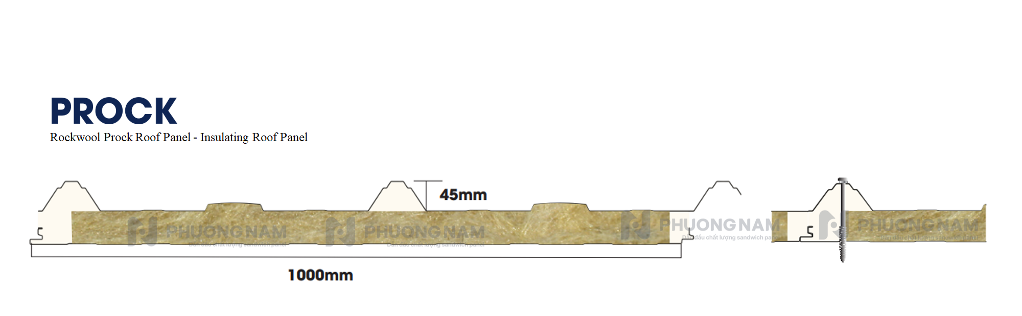 Mái Panel Rockwool Prock - Mái Tôn Cách Nhiệt